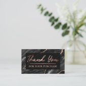 Zebra Print Roos Gold Bedankt voor je aankoop Visitekaartje (Staand voorkant)