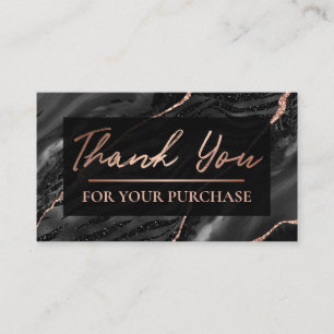 Zebra Print Roos Gold Bedankt voor je aankoop Visitekaartje