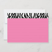 Zebra Print & Roze Bow Mod Moeder Baby Meisje Douc Kaart (Achterkant)