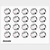Zebra Print & Roze Kerstcadeau Label Sticker (Vel)