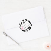 Zebra Print & Roze Kerstcadeau Label Sticker (Envelop)