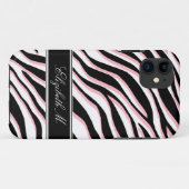 Zebra Print roze zwart & witte iPhone 5 Hoesje (Achterkant (horizontaal))