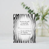 Zebra Print RSVP (Staand voorkant)