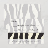 Zebra Print RSVP Kaartje (Voorkant / Achterkant)