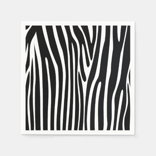 Zebra Print Safari Animal Paper Napkins Servet (Voorkant)