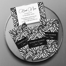 Zebra Print Salon Hair Stylist Make-up Visitekaartje
