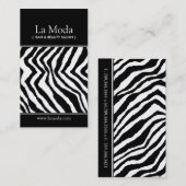 Zebra Print Salon Visitekaartjes (Voorkant / Achterkant)