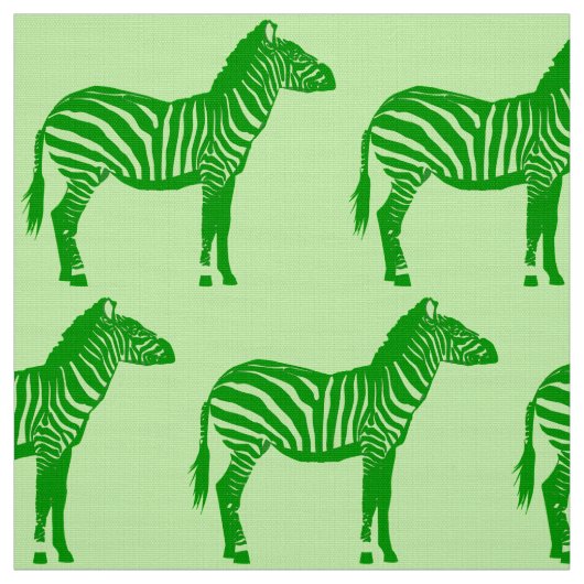 Zebra Print - Shades of Lime Green Stof (Swatch)