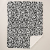 Zebra Print Sherpa Blanket Sherpa Deken (Voorkant)