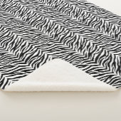 Zebra Print Sherpa Blanket Sherpa Deken (3/4)