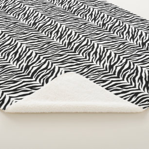 Zebra Print Sherpa Blanket Sherpa Deken
