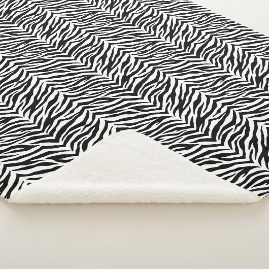 Zebra Print Sherpa Blanket Sherpa Deken (3/4)