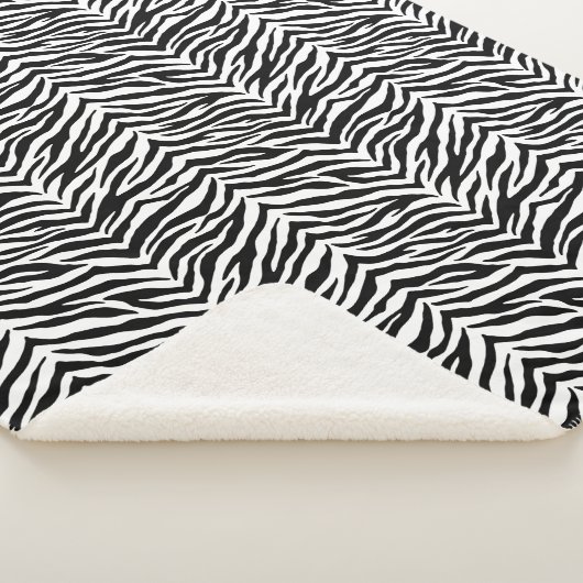 Zebra Print Sherpa Blanket Sherpa Deken (3/4)