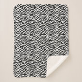 Zebra Print Sherpa Blanket Sherpa Deken (Voorkant)