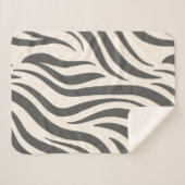 Zebra Print Sherpa Deken (Voorkant (horizontaal))