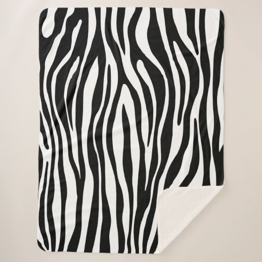 Zebra Print Sherpa Deken (Voorkant)