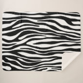 Zebra Print Sherpa Deken (Voorkant (horizontaal))