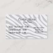 Zebra Print Shoe Boutique Visitekaartje Roze (Achterkant)