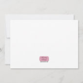 Zebra Print Side Oranje Baby Shower Invitaties Kaart (Achterkant)