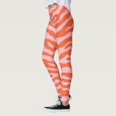 Zebra Print Sinaasappel en Roze Leggings (Links)
