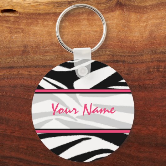 Zebra Print Sleutelhanger (Voorkant)