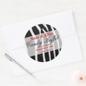 Zebra print Snoep Buffet Sticker (Envelop)