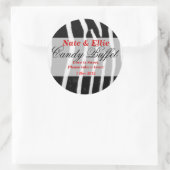 Zebra print Snoep Buffet Sticker (Tas)