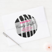 Zebra print Snoep Buffet Sticker (Envelop)