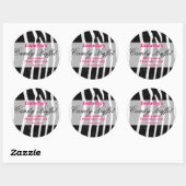 Zebra print Snoep Buffet Sticker (Vel)