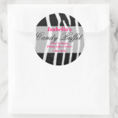 Zebra print Snoep Buffet Sticker (Tas)
