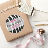 Zebra print Snoep Buffet Sticker (Geschenken)