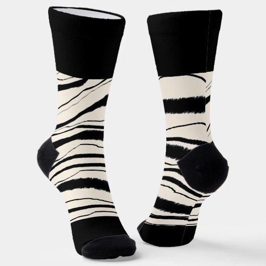 Zebra Print Sokken (Gebogen)