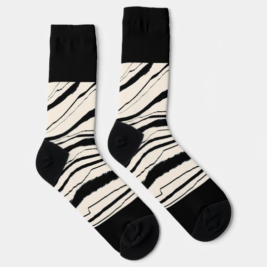 Zebra Print Sokken (Rechts)