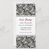 Zebra Print Star Birthday Party Invitation Kaart (Achterkant)