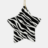 Zebra Print Star-Ornament Keramisch Ornament (Rechts)