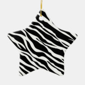 Zebra Print Star-Ornament Keramisch Ornament (Voorkant)