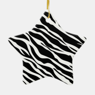 Zebra Print Star-Ornament Keramisch Ornament
