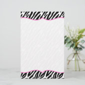 Zebra Print Stationery Briefpapier (Staand voorkant)