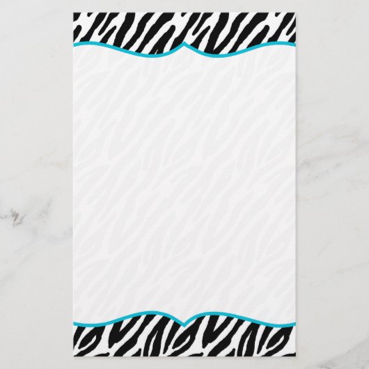 Zebra Print Stationery Briefpapier (Voorkant)