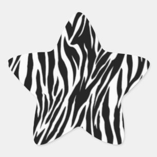 zebra print ster sticker