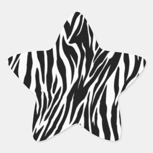 zebra print ster sticker (Voorkant)