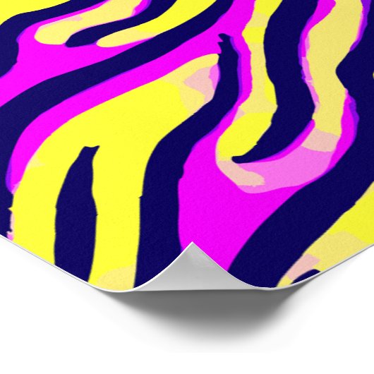 Zebra Print Stripe Abstracte Kunst Wilde Dier (Hoek)