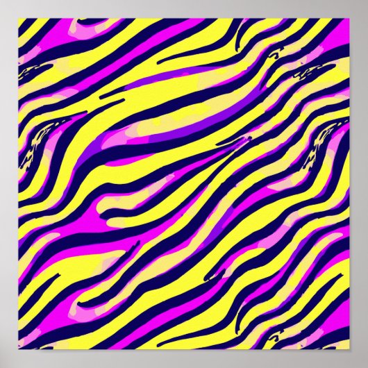Zebra Print Stripe Abstracte Kunst Wilde Dier (Voorkant)