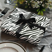 Zebra Print Stripes Black and White Animal Pattern Cadeaupapier
