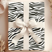 Zebra Print Stripes Black and White Animal Pattern Cadeaupapier