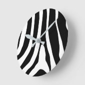 Zebra Print Stripes patroon Ronde Klok (Hoek)