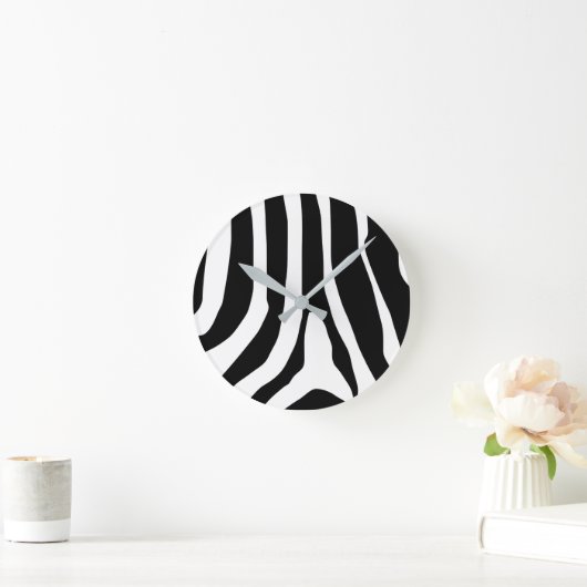 Zebra Print Stripes patroon Ronde Klok (Huis)