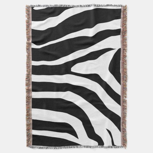 Zebra Print Stripes Pattern Deken (Voorkant Verticaal)