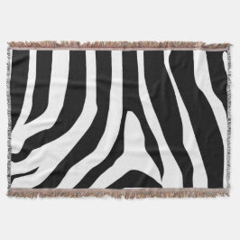 Zebra Print Stripes Pattern Deken