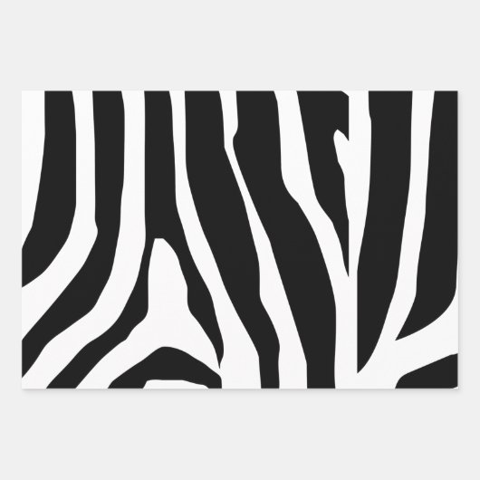 Zebra Print Stripes Pattern Inpakpapier Vel (Voorkant 2)